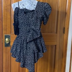 One shoulder ruffle top